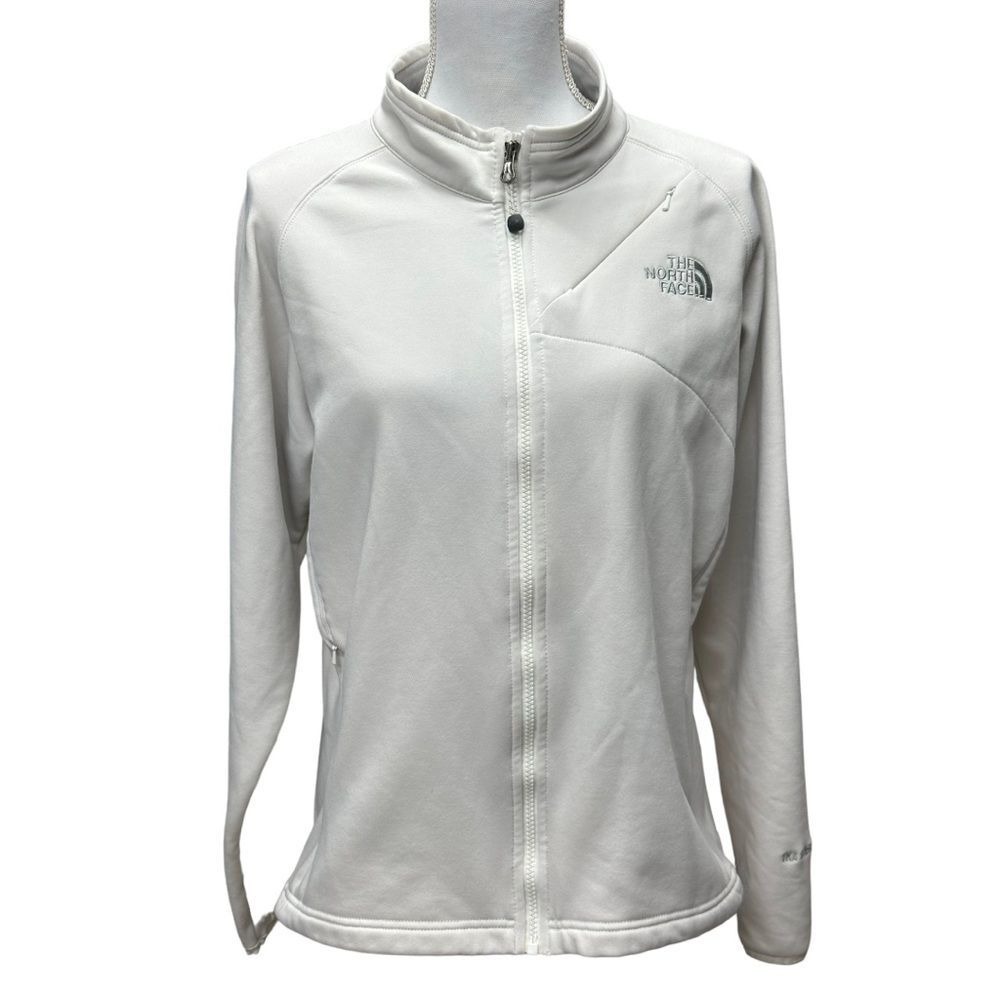 The North Face TKA Stretch‎ Zip 3 Pocket Cream Jacket Size L - Picture 2 of 16